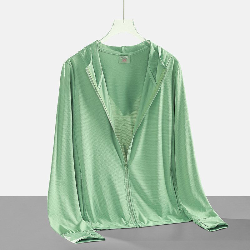 Vanjska windbreaker jakna s kapuljom, UV zaštita UPF50+, dugi rukavi, lagana smjesa sintetičkih vlakana (UPF50+, kapulja, dugi rukavi, lagana smjesa)