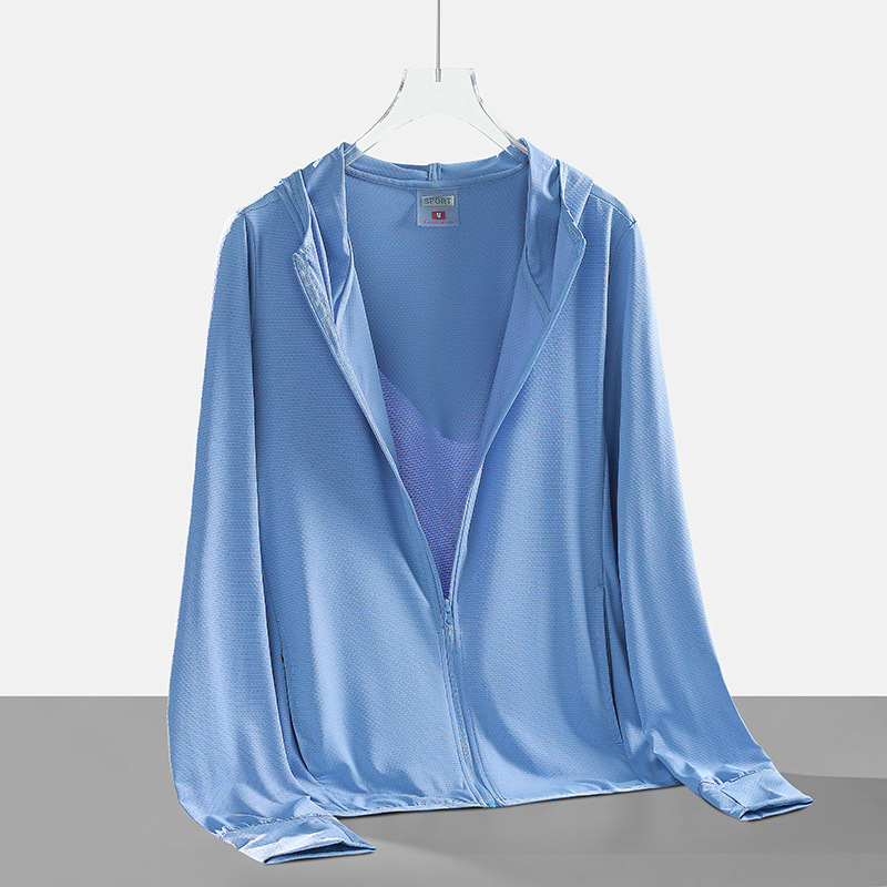 Vanjska windbreaker jakna s kapuljom, UV zaštita UPF50+, dugi rukavi, lagana smjesa sintetičkih vlakana (UPF50+, kapulja, dugi rukavi, lagana smjesa)