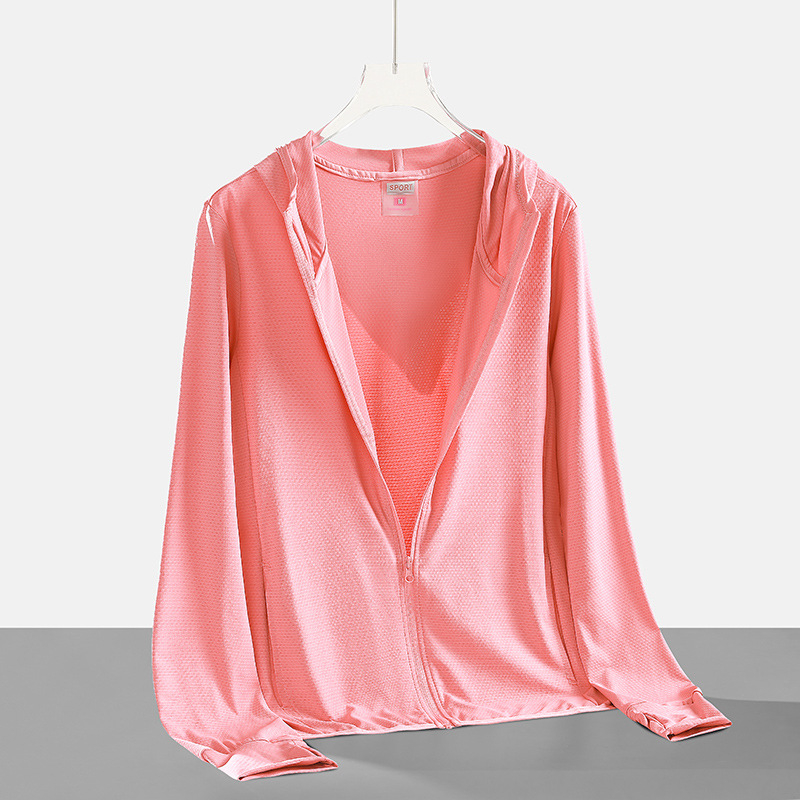 Vanjska windbreaker jakna s kapuljom, UV zaštita UPF50+, dugi rukavi, lagana smjesa sintetičkih vlakana (UPF50+, kapulja, dugi rukavi, lagana smjesa)