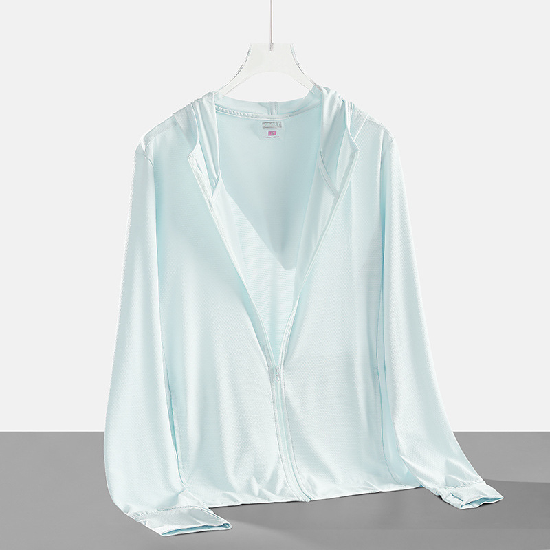 Vanjska windbreaker jakna s kapuljom, UV zaštita UPF50+, dugi rukavi, lagana smjesa sintetičkih vlakana (UPF50+, kapulja, dugi rukavi, lagana smjesa)