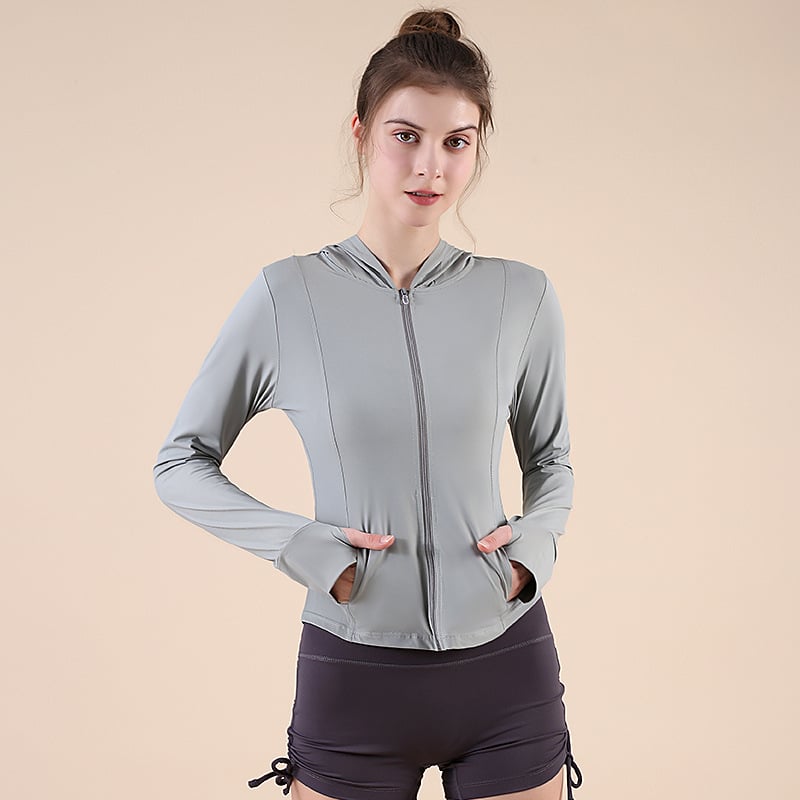Ženska kapucnasta outdoor jakna za UV zaštitu UPF50+, najlon, prozračna, ljeto