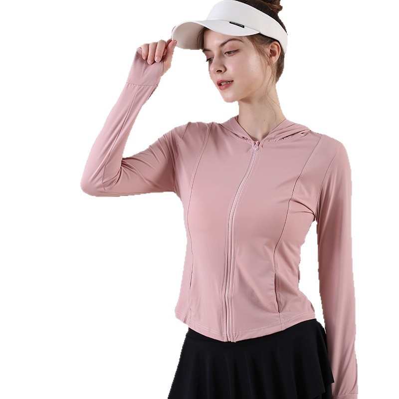 Ženska kapucnasta outdoor jakna za UV zaštitu UPF50+, najlon, prozračna, ljeto