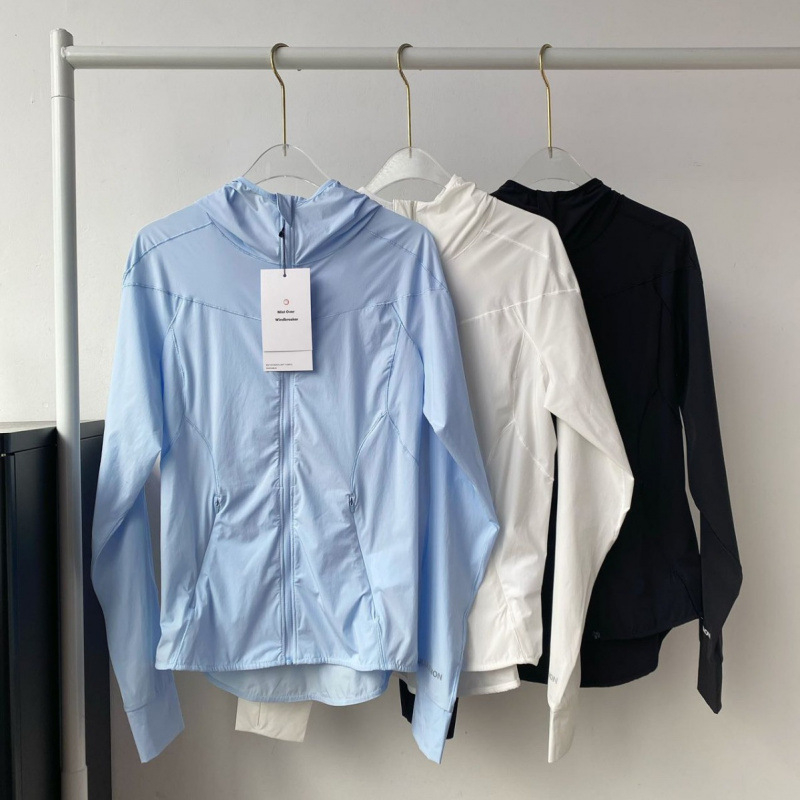 Sievietes kapucēta sporta jaka ar saules aizsardzību, vasara 2025, Lycra/Spandex audums, saturs 31-50%