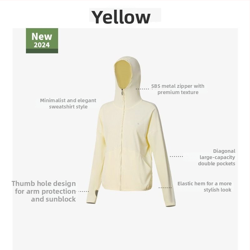 Moxunyuansha UPF50+ Ženska jakna za zaštitu od sunca, tanki Ice Silk materijal, ljeto