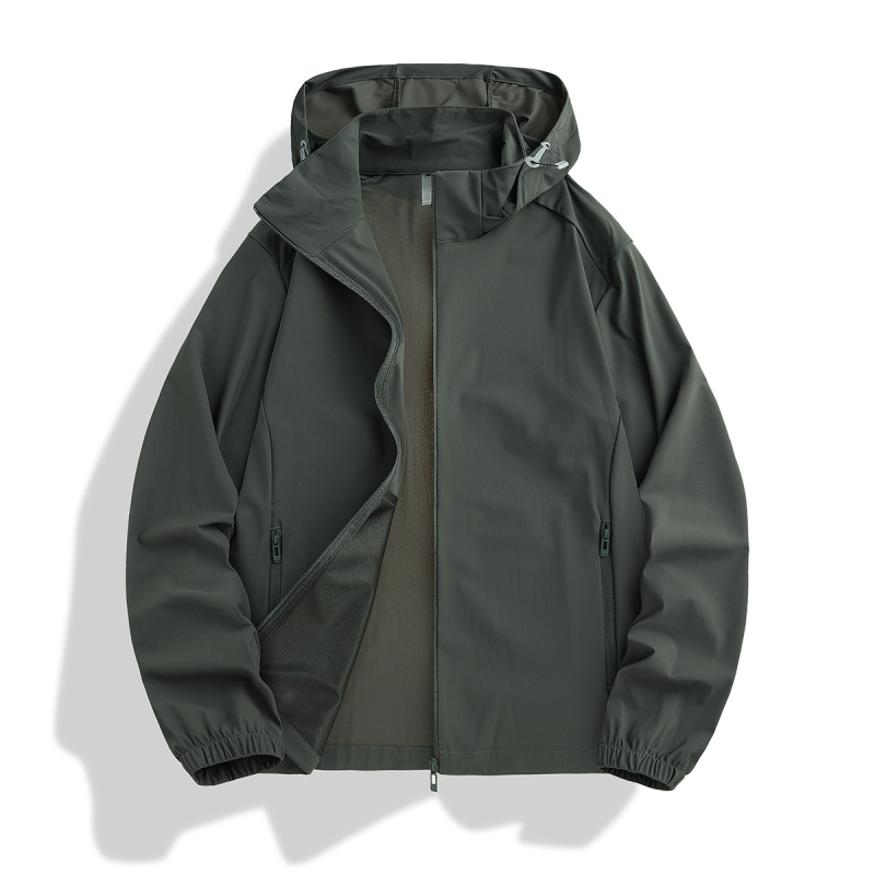 Unisex vanjska windbreaker jakna, najlon materijal, kapuljača, UPF50+ UV zaštita, lagana, prozračna, brzo sušeća, pogodna za ljeto, proljeće i jesen.