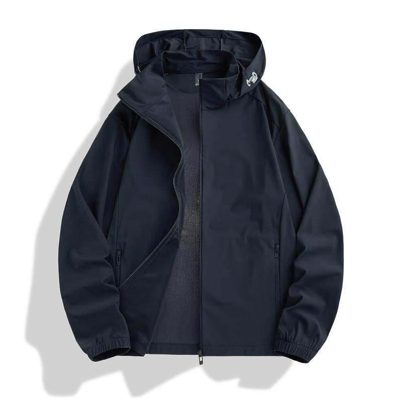 Unisex vanjska windbreaker jakna, najlon materijal, kapuljača, UPF50+ UV zaštita, lagana, prozračna, brzo sušeća, pogodna za ljeto, proljeće i jesen.