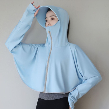 Tricou de protecție UV pentru femei - pentru ciclism, mâneci lungi, poliester Ice Silk, croială lejeră (Poliester 61-70%)