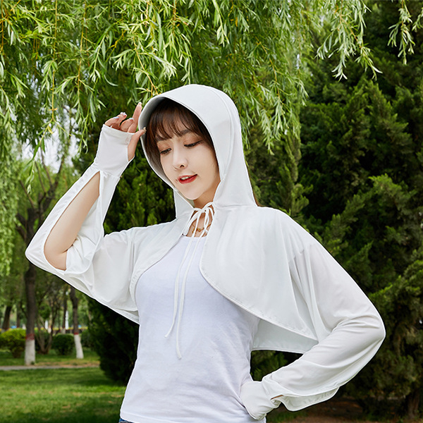 Tricou de protecție UV pentru femei - pentru ciclism, mâneci lungi, poliester Ice Silk, croială lejeră (Poliester 61-70%)