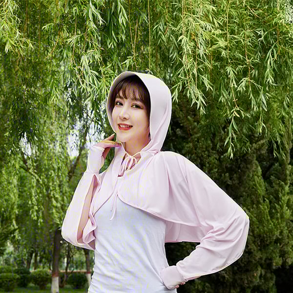 Tricou de protecție UV pentru femei - pentru ciclism, mâneci lungi, poliester Ice Silk, croială lejeră (Poliester 61-70%)