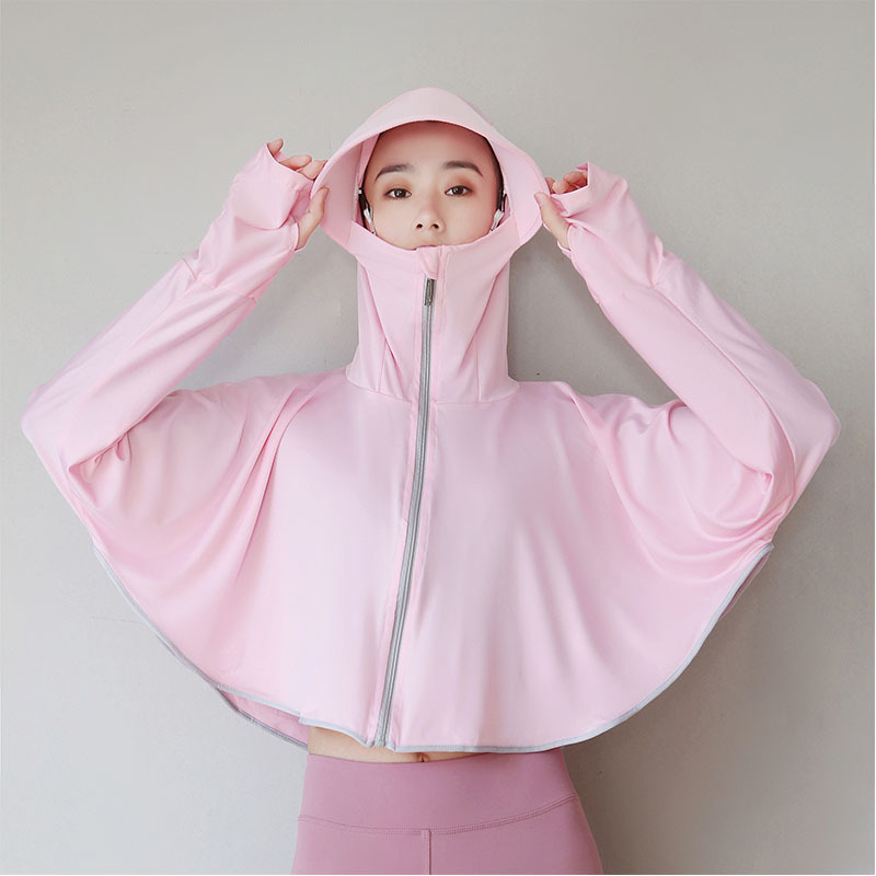 Tricou de protecție UV pentru femei - pentru ciclism, mâneci lungi, poliester Ice Silk, croială lejeră (Poliester 61-70%)