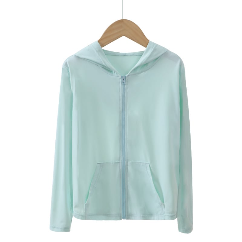 Jachetă cu protecție UV pentru copii și adulți, din nailon ușor, cu glugă.