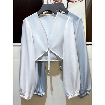 Cardigan damă din poliester, imprimeu geometric, mâneci lungi, decolteu în V