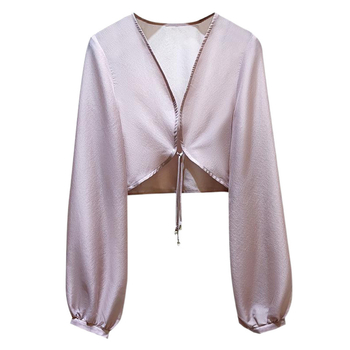 Cardigan damă din poliester, imprimeu geometric, mâneci lungi, decolteu în V