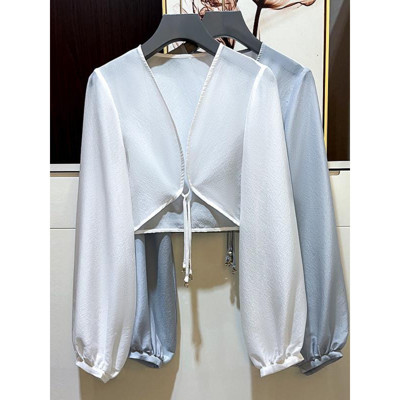 Cardigan damă din poliester, imprimeu geometric, mâneci lungi, decolteu în V