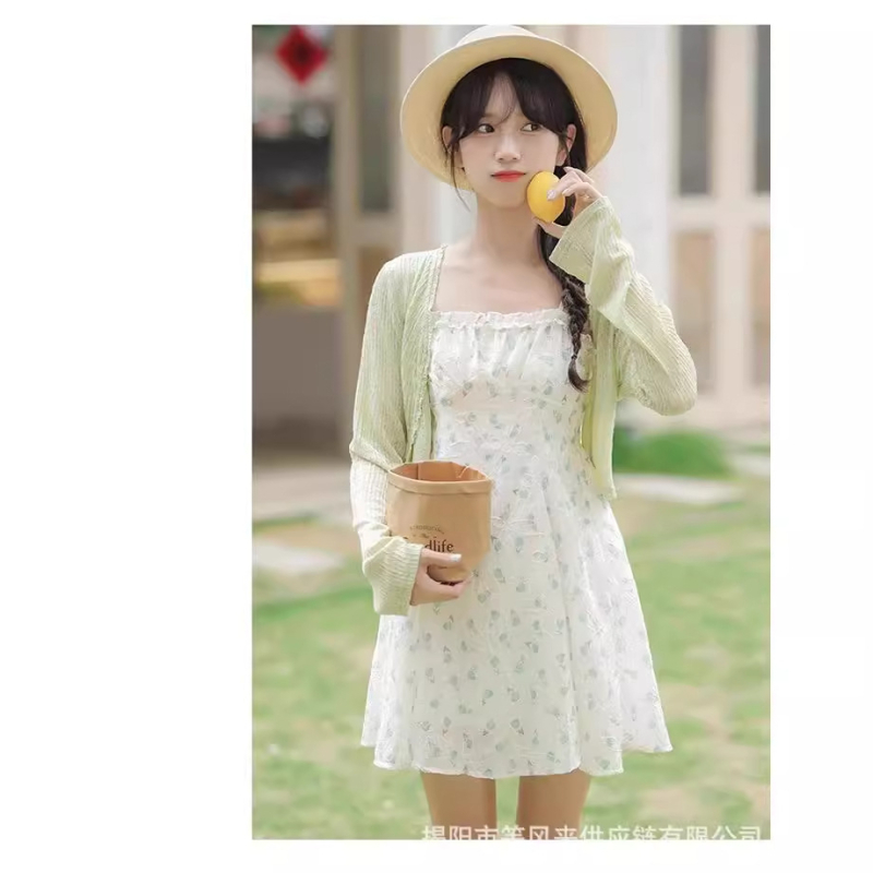 Cardigan din dantelă pentru protecție solară, palton scurt subțire, decolteu în V, mâneci lungi, nasturi pe un rând, poliester