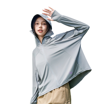 Jachetă de protecție solară pentru femei, cu margine detașabilă și buzunare, uscare rapidă, respirabilă, UV 50+