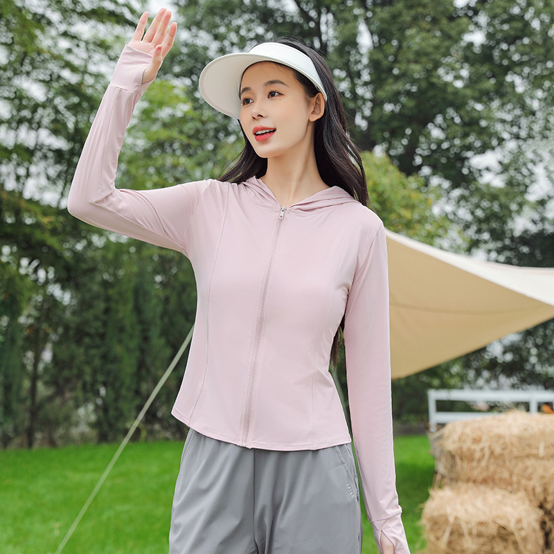 Geacă de exterior pentru femei din nailon cu UPF50+, glugă, respirabilă, uscare rapidă (Nailon; UPF50+; glugă; respirabilă; uscare rapidă)