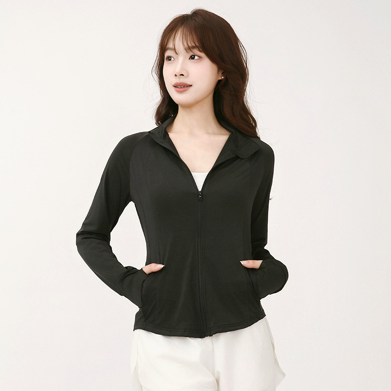 Geacă de vânt pentru femei, protecție UV UPF50+, material poliester, potrivită pentru vară, primăvară și toamnă