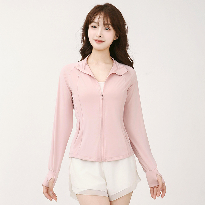 Geacă de vânt pentru femei, protecție UV UPF50+, material poliester, potrivită pentru vară, primăvară și toamnă