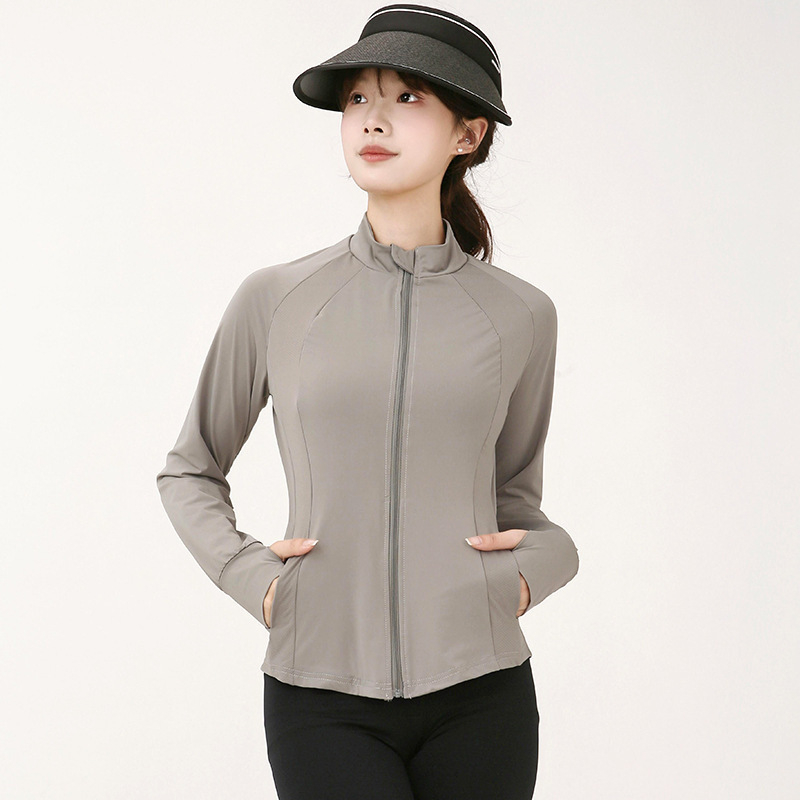 Geacă de vânt pentru femei, protecție UV UPF50+, material poliester, potrivită pentru vară, primăvară și toamnă