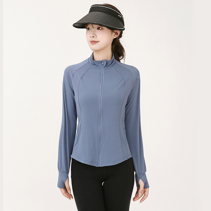 Geacă de vânt pentru femei, protecție UV UPF50+, material poliester, potrivită pentru vară, primăvară și toamnă