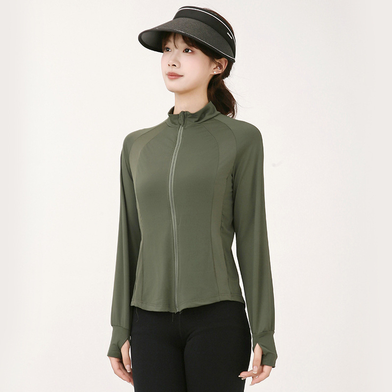 Geacă de vânt pentru femei, protecție UV UPF50+, material poliester, potrivită pentru vară, primăvară și toamnă