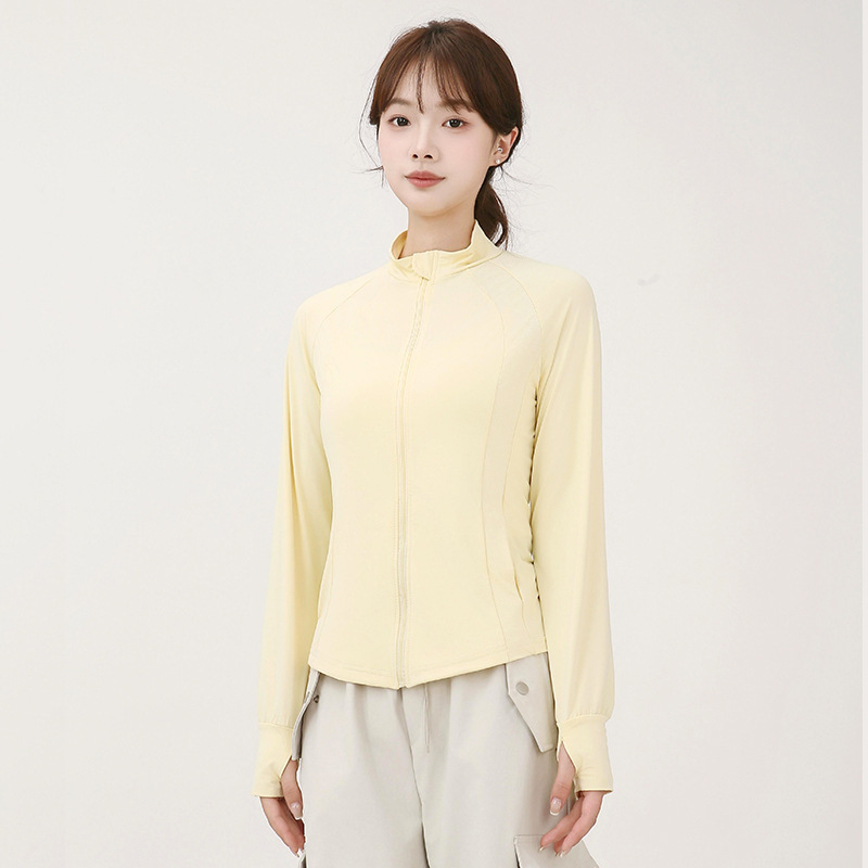 Geacă de vânt pentru femei, protecție UV UPF50+, material poliester, potrivită pentru vară, primăvară și toamnă