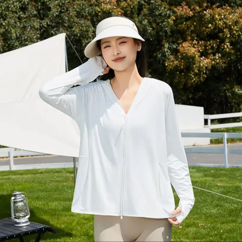 Ženska majica s UV zaštitom od ice silk, lagana i prozračna za ljeto na otvorenom