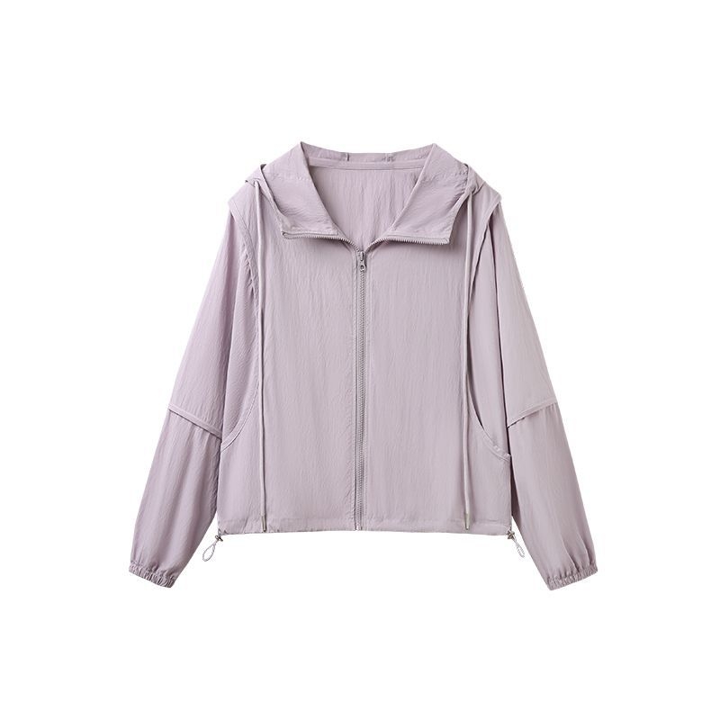 Ženski kratki kaput s kapuljačom, 95% akril, dugi rukavi, gradski stil