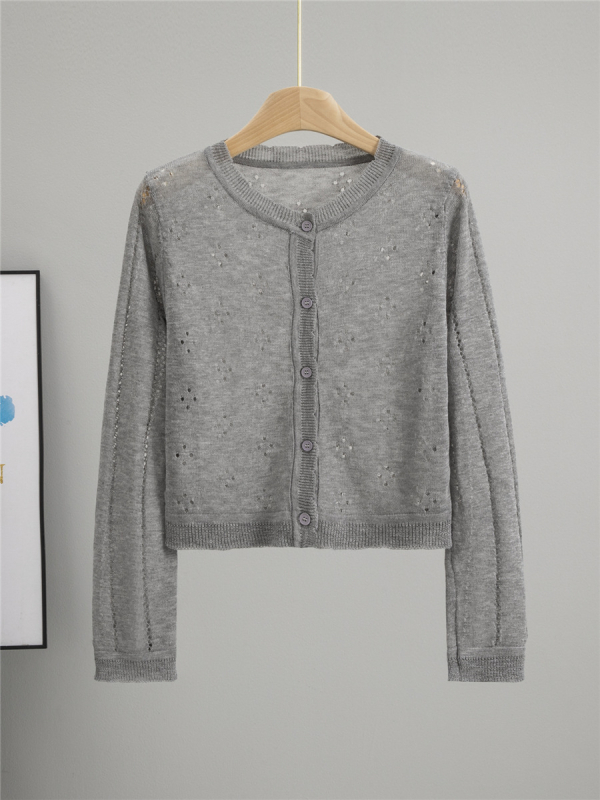 Kardigan od viskoze, 50–70% viskoze, slim fit, kratka duljina 40–50 cm, dugi rukavi, jednobojna