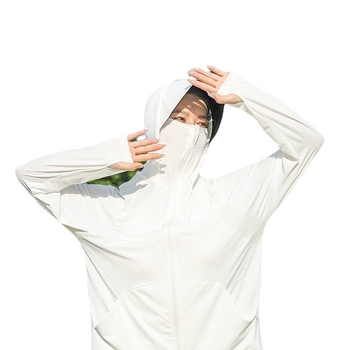 Bluza de protecție solară pentru femei, cu margine mare detașabilă, din nailon Ice Silk, respirabilă și ultra-ușoară, protecție UV