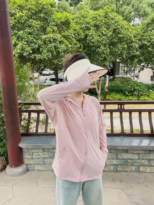 Bluza de protecție solară pentru femei, cu margine mare detașabilă, din nailon Ice Silk, respirabilă și ultra-ușoară, protecție UV