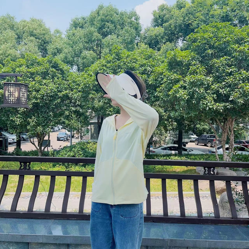 Bluza de protecție solară pentru femei, cu margine mare detașabilă, din nailon Ice Silk, respirabilă și ultra-ușoară, protecție UV