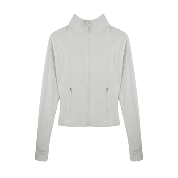 Dámska UV ochranná bunda z nylon-spandex zmesi, štíhly strih, stojací golier, dlhé rukávy, zips