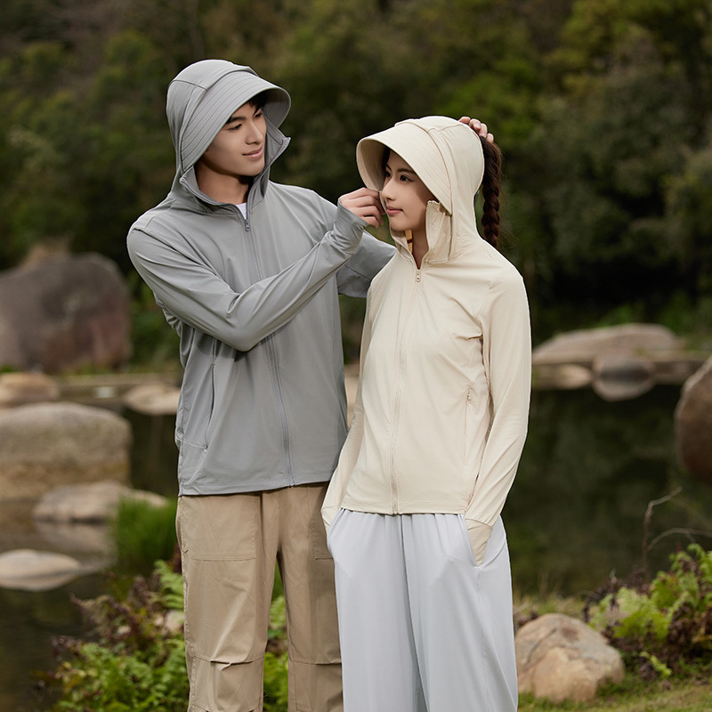 Unisex windbreaker od najlona s UV50+, prozračan, kapuljača, vodootporan, brzo se suši