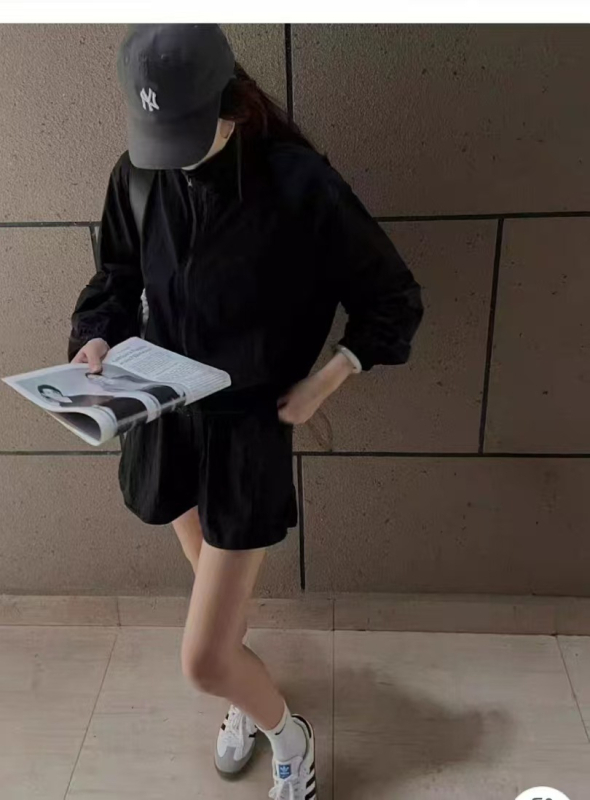 Ženska ljetna kratka lagana prozračna jakna za UV zaštitu, jednobojna boja, ležerni sportski stil