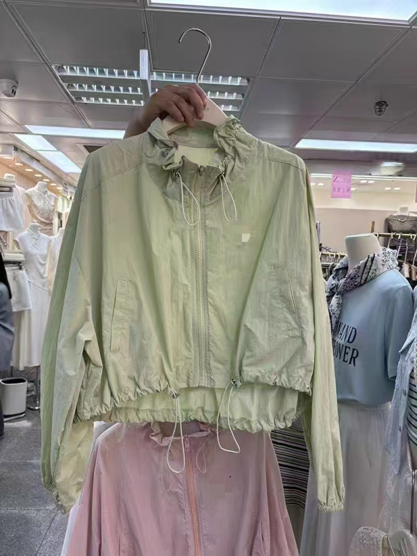 Ženska ljetna kratka lagana prozračna jakna za UV zaštitu, jednobojna boja, ležerni sportski stil
