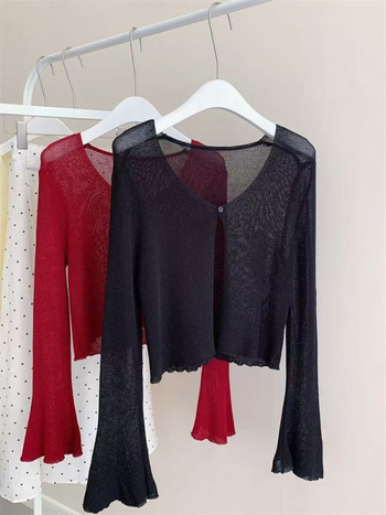 Ženski ljetni kardigan s UV zaštitom, lagani prozračni jaknički model, viskoza, imitacija lana, dugi rukavi, duljina 50-65 cm, UPF30+, ljeto 2025