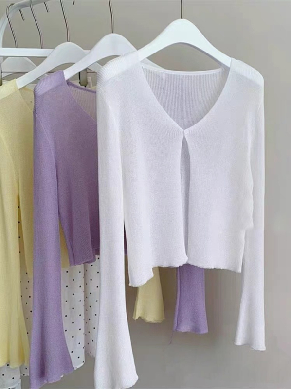 Ženski ljetni kardigan s UV zaštitom, lagani prozračni jaknički model, viskoza, imitacija lana, dugi rukavi, duljina 50-65 cm, UPF30+, ljeto 2025