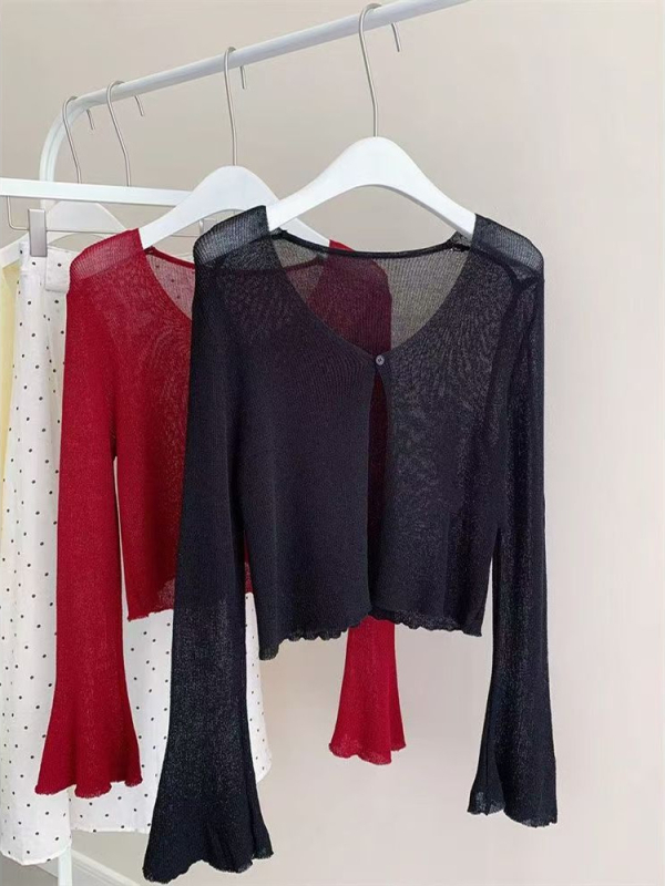 Ženski ljetni kardigan s UV zaštitom, lagani prozračni jaknički model, viskoza, imitacija lana, dugi rukavi, duljina 50-65 cm, UPF30+, ljeto 2025