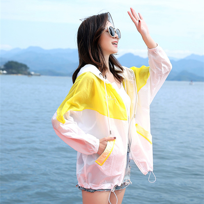 Cămașă cu glugă pentru protecție solară, din poliester ușor (>96%), primăvara 2025