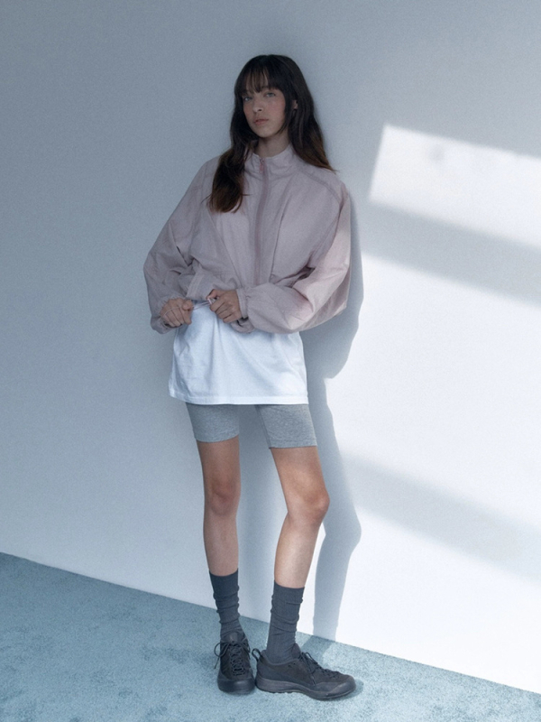 Najlon jakna s patentnim zatvaračem za zaštitu od sunca, slobodan kroj, srednja duljina, ljeto 2025, UPF30+