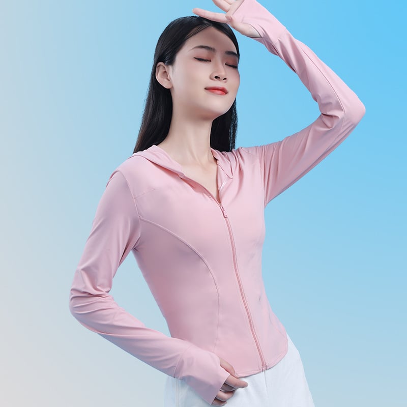 Geacă de protecție UV pentru femei, cu glugă, din nylon, stil Fresh and Sweet, Primăvara 2023