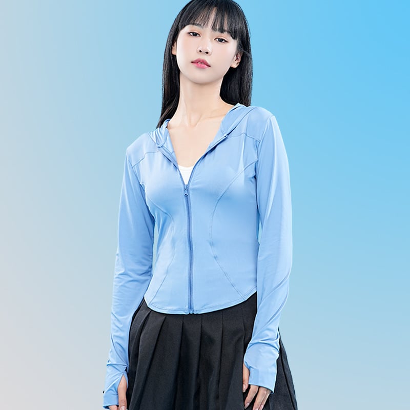 Geacă de protecție UV pentru femei, cu glugă, din nylon, stil Fresh and Sweet, Primăvara 2023