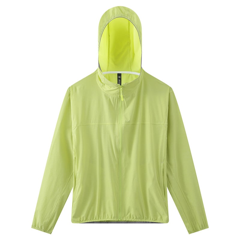 Desert Wind unisex jakna za zaštitu od sunca, kapuljačom, prugasta, ultra tanka, prozračna, brzo se suši, UPF50+, dug kroj