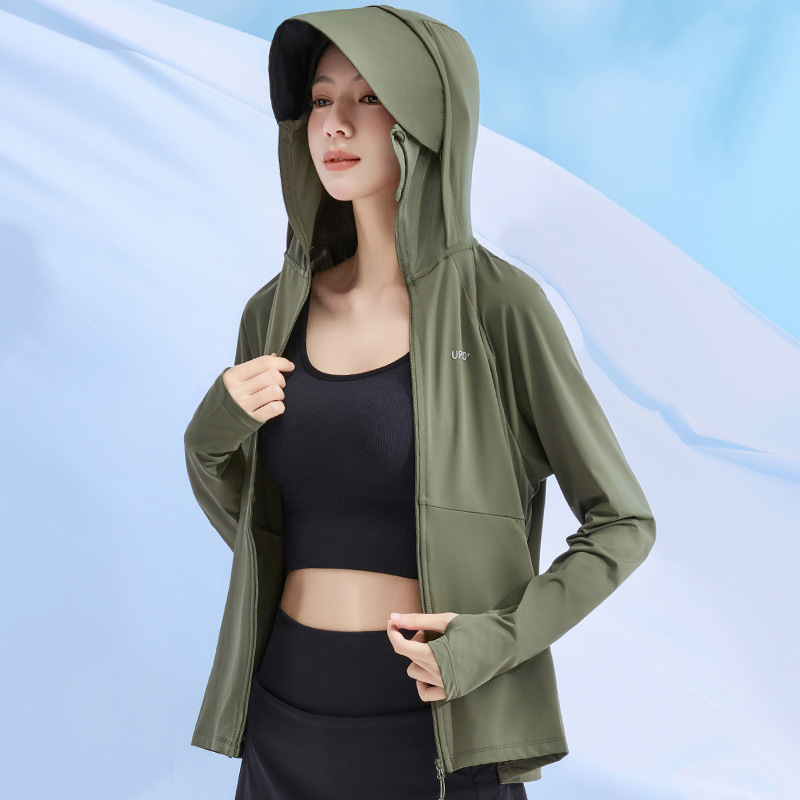 Ženska lagana ljetna jakna od ice silk, UPF50+ zaštita od sunca, širok kroj, za outdoor, osvježavajući osjećaj na koži