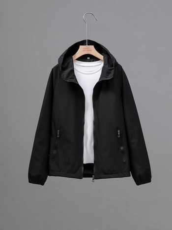 Dámska kapucňa bunda s UV ochranou, korejský štýl, ľahký polyester Chenille, UPF30+, zips