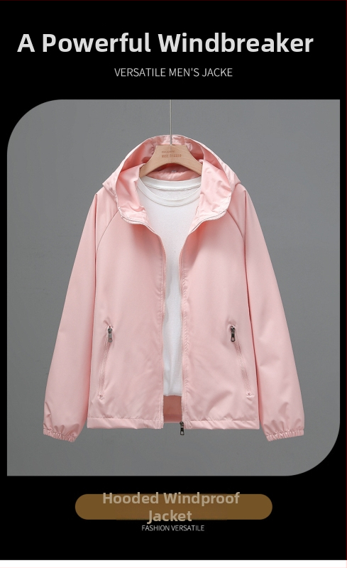 Dámska kapucňa bunda s UV ochranou, korejský štýl, ľahký polyester Chenille, UPF30+, zips