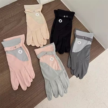 Mănuși de protecție UV pentru ciclism, antiderapante, material ice silk și bumbac