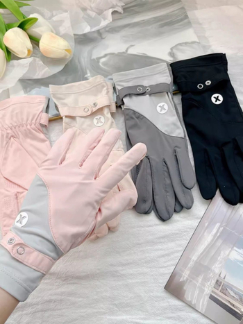 Mănuși de protecție UV pentru ciclism, antiderapante, material ice silk și bumbac